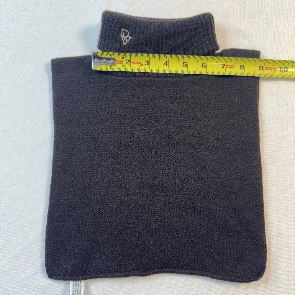 Dior‎ Black Turtleneck Dickie Sweater Neck Warmer 100% Acrylic Vintage